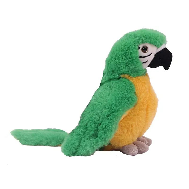 Koopje Papegaai knuffel - pluche - groen - 20 cm - vogel knuffel