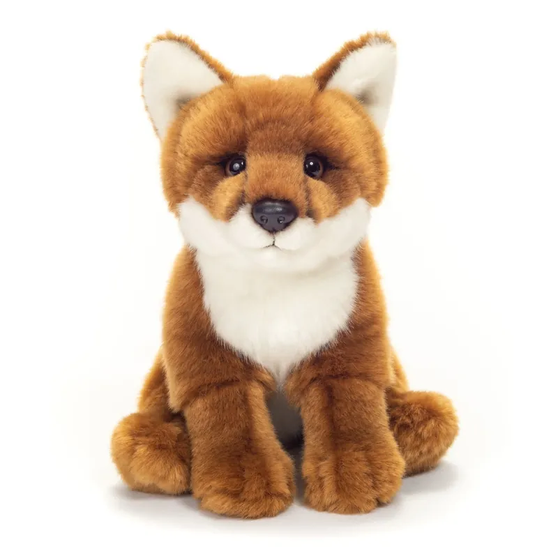 Hermann Teddy vos knuffel - pluche - 20 cm - rood Gecertificeerd