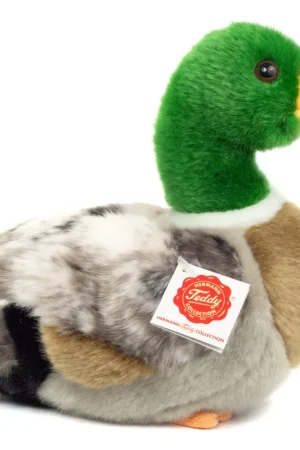 Aanbieding Wilde eend knuffel - pluche - bruin/groen - 24 cm