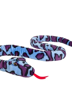 Voordeelprijs Slang knuffel - zacht pluche - blauw - 175 cm