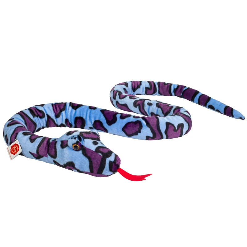 Voordeelprijs Slang knuffel - zacht pluche - blauw - 175 cm