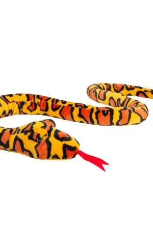 Slang knuffel - zachte pluche - geel - 175 cm Favoriet