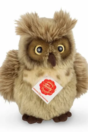 Uil knuffel - zachte pluche - bruin - 17 cm - Hermann Teddy Beste Prijs