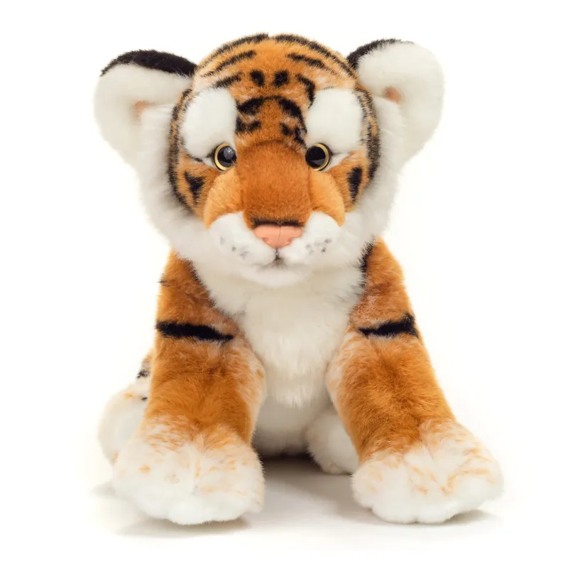 Merkproduct Tijger knuffel - zacht pluche - lichtbruin - 32 cm