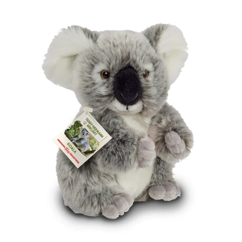 Koala knuffel - zacht pluche - grijs - 21 cm - Hermann Teddy Koop Online
