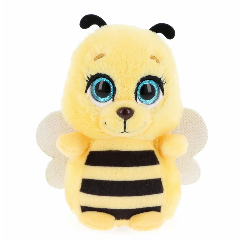 Honingbij knuffel - pluche - geel/zwart - 14 cm Direct Verzonden