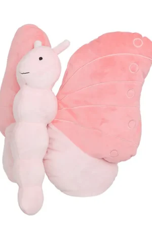 Bestseller Vlinder knuffel - zachte pluche - roze - 28 cm