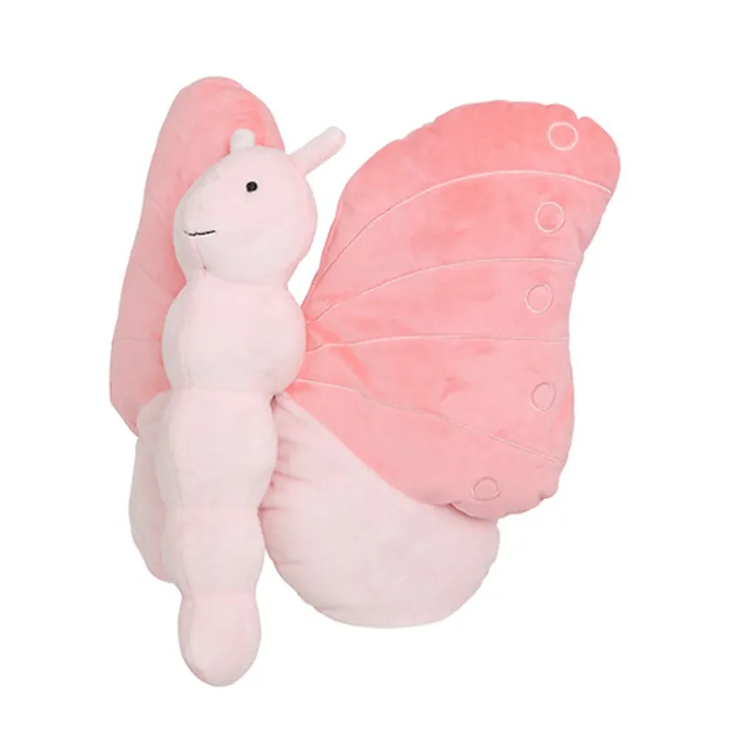 Bestseller Vlinder knuffel - zachte pluche - roze - 28 cm