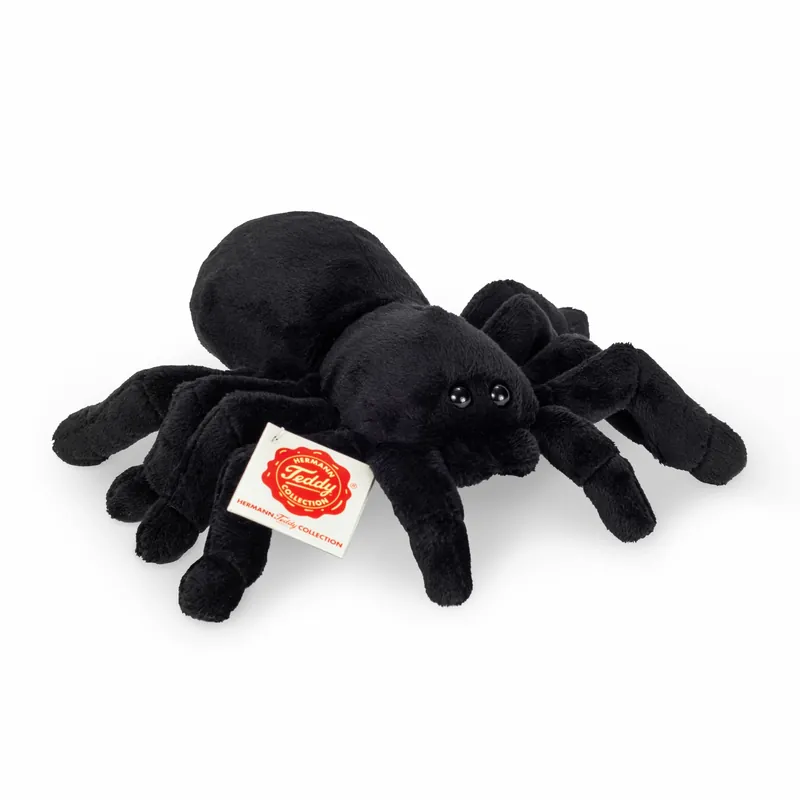 Korting Knuffeldier vogelspin - pluche - zwart - 16 cm