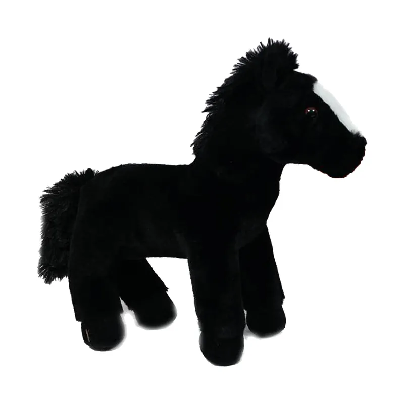 Beperkt Aanbod Winston paard knuffel - pluche - zwart - 30 cm
