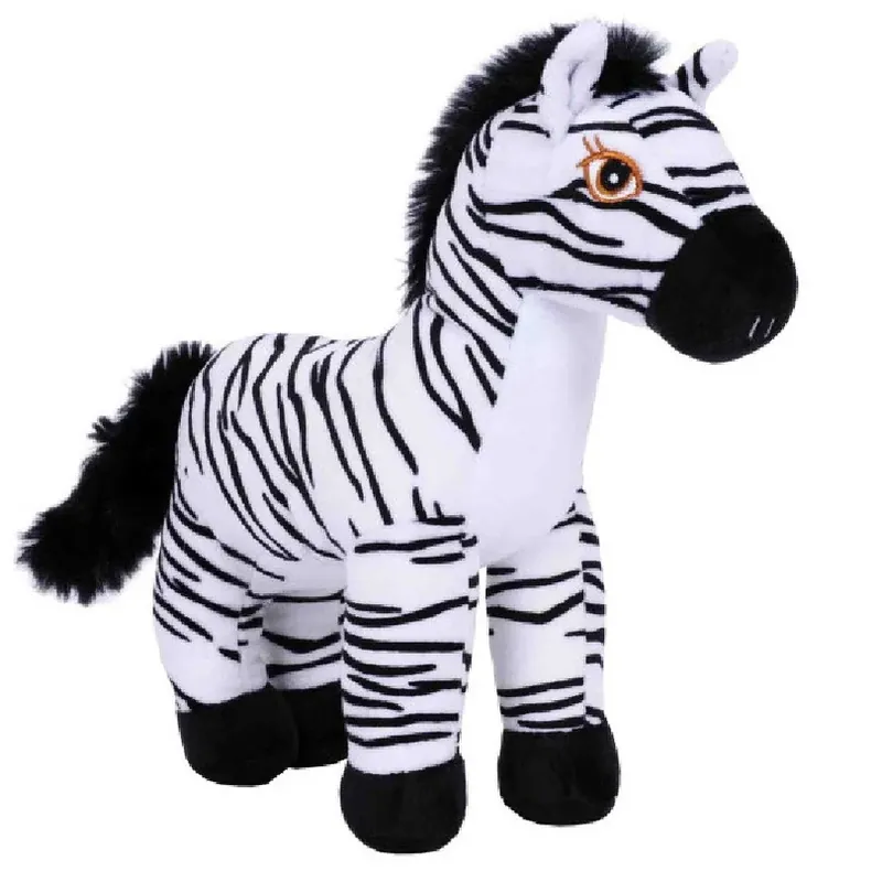 Zebra Zaza knuffel - pluche - wit/zwart - 26 cm - wilde dieren Flitsaanbieding
