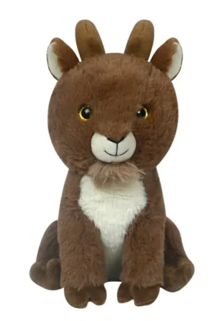 Merkproduct Geit Gerrit knuffel - pluche - bruin - 23 cm - dierenknuffel