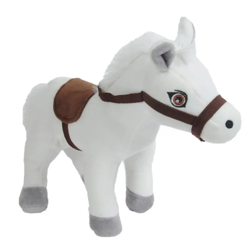 Gecertificeerd Paard Lola knuffel - pluche - wit - 23 cm