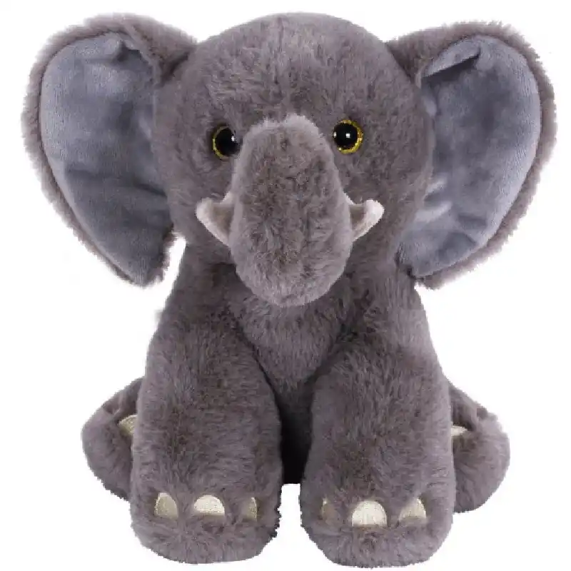 Gecertificeerd Olifant Leo knuffel - pluche - grijs - 23 cm - dierenknuffel