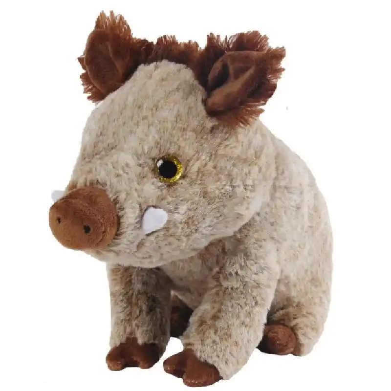 Koop Online Wild Zwijn Muddy knuffel - pluche - grijsbruin - 25 cm