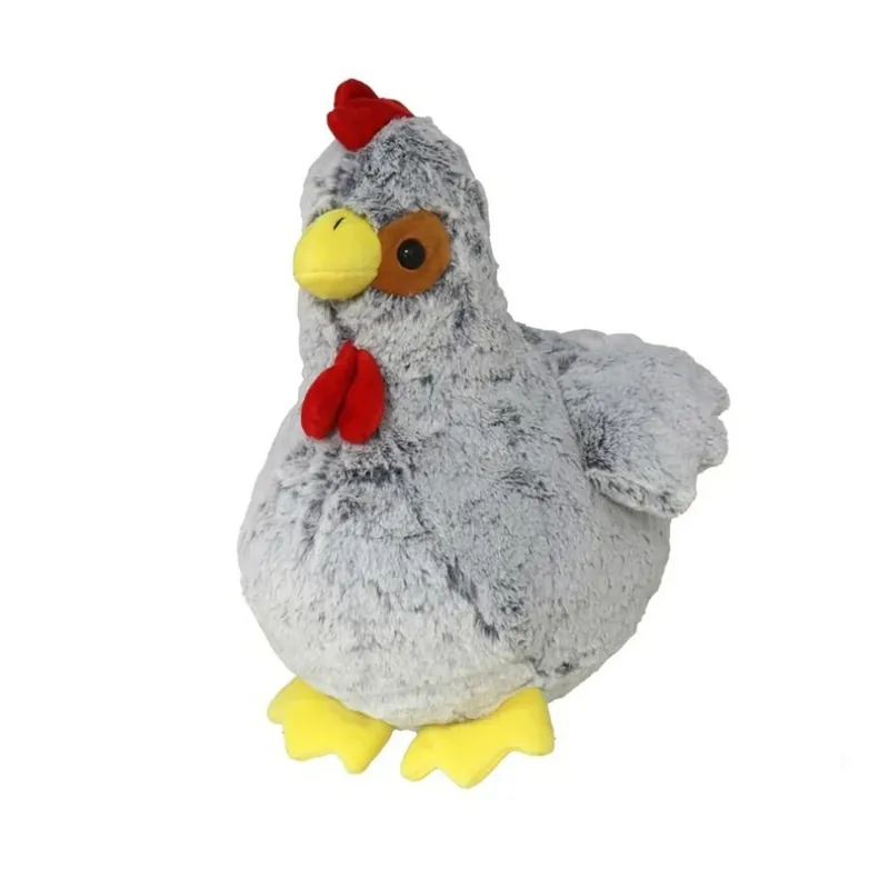 Koop Online Pluche kip knuffel - 20 cm - grijs - boerderij knuffel