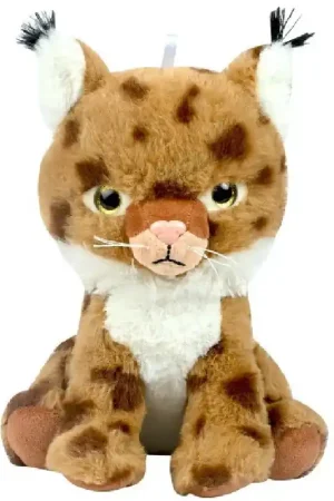 Bestseller Lynx knuffel Lonnie - pluche - lichtbruin - 23 cm