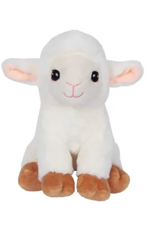 Lisa lammetje knuffel - zachte pluche - wit - 23 cm Flitsaanbieding