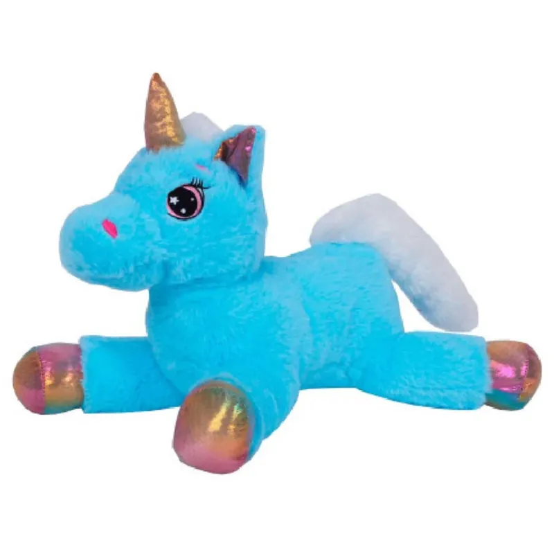 Eenhoorn knuffel Mistica - pluche - blauw - 39 cm - knuffeldier Favoriet