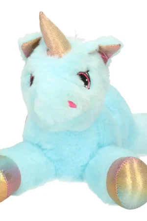 Eenhoorn Mistica knuffel - pluche - blauw - 56 cm - unicorn Op = Op