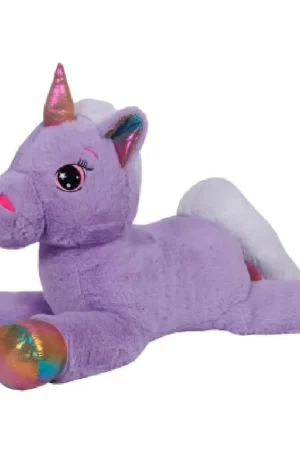 Korting Eenhoorn knuffel Mistica - pluche - paars - 30 cm