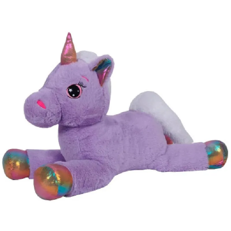Korting Eenhoorn knuffel Mistica - pluche - paars - 30 cm