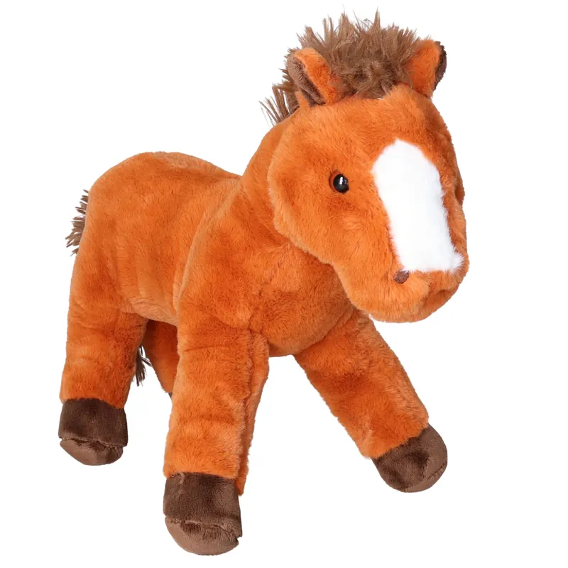 Direct Verzonden Winston paard knuffel - pluche - lichtbruin - 30 cm