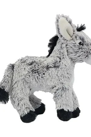 Goedkoop Knuffeldier ezel - pluche - grijs - 16 cm - dierenknuffel