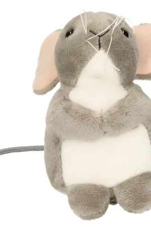 Uitverkoop Muis knuffel - zachte pluche - grijs - 11 cm