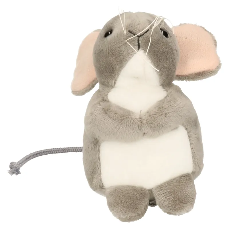 Uitverkoop Muis knuffel - zachte pluche - grijs - 11 cm
