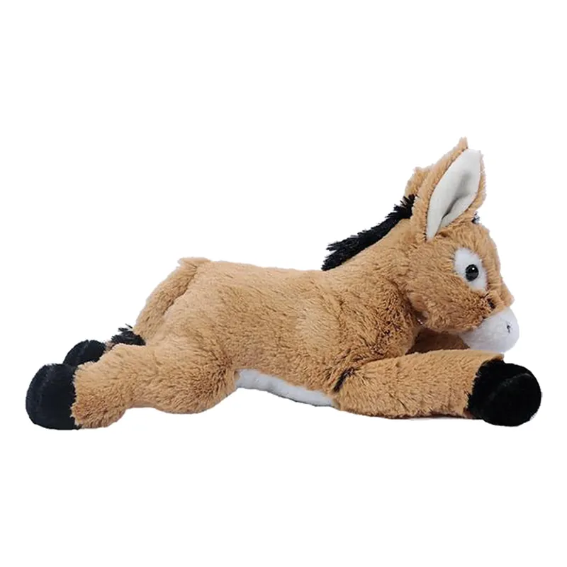 Ezel knuffel - pluche - lichtbruin - 25 cm - boerderijdier Koop Online