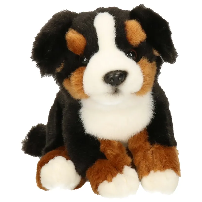 Berner Sennen knuffel hond - pluche - multi kleur - 15 cm Flitsaanbieding