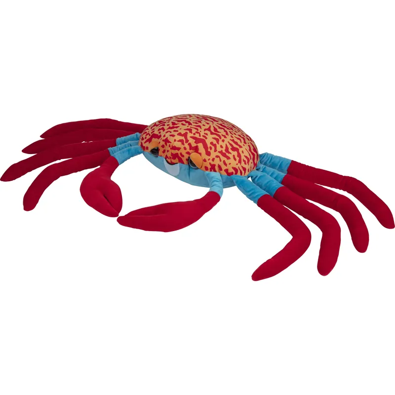 Nu Kopen Nature Planet krab knuffel - pluche - rood/blauw - 120 cm