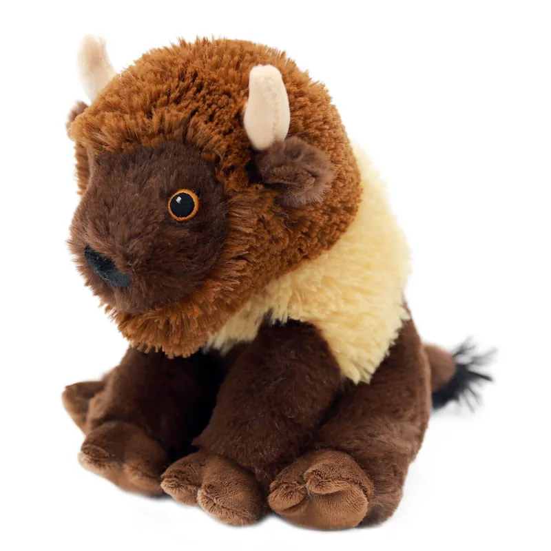 Bizon knuffel - zachte pluche - bruin - 18 cm Lage Prijs