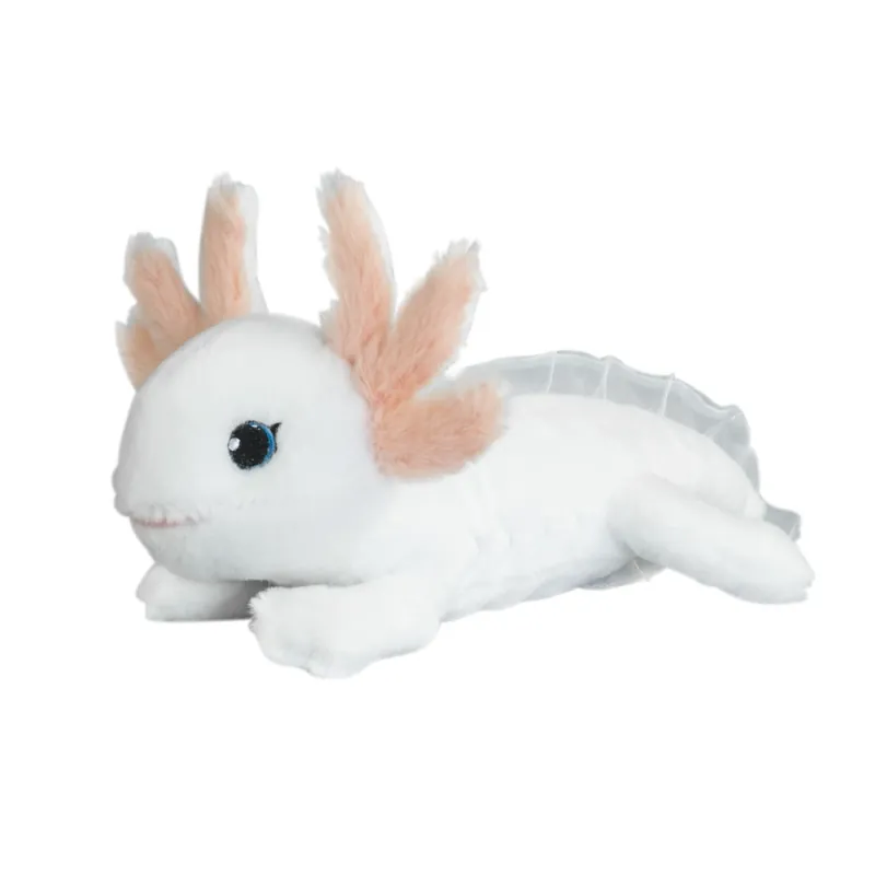 Nature Planet axolotl knuffel - pluche - wit - 30 cm - reptiel Beperkt Aanbod