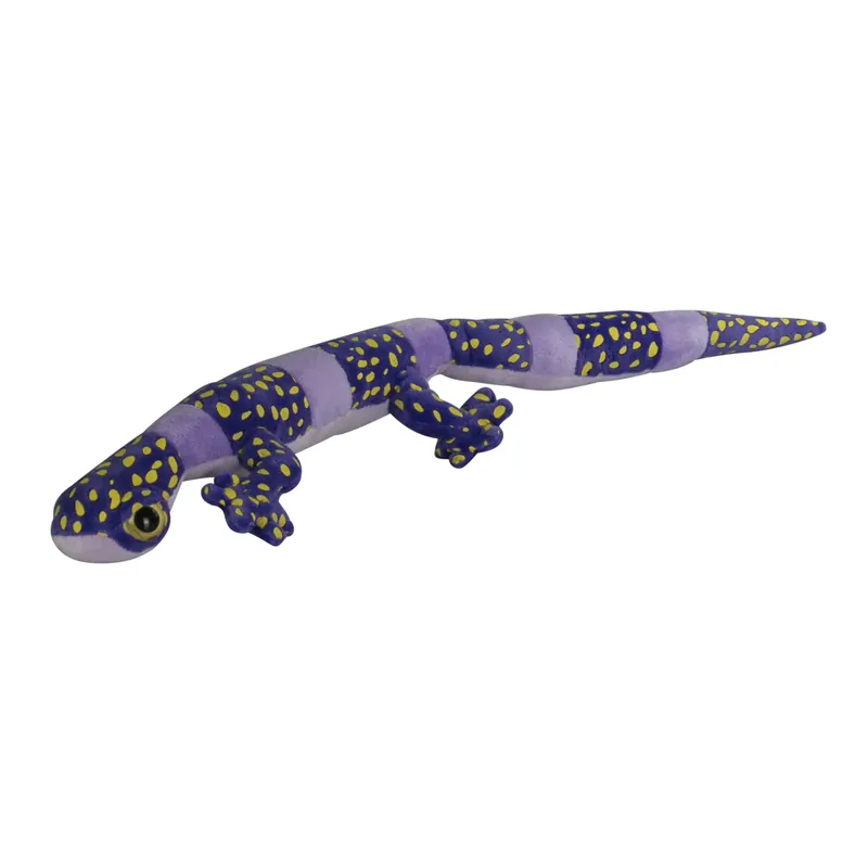 Gekko hagedis knuffel - pluche - paars/zwart - 62 cm Populair