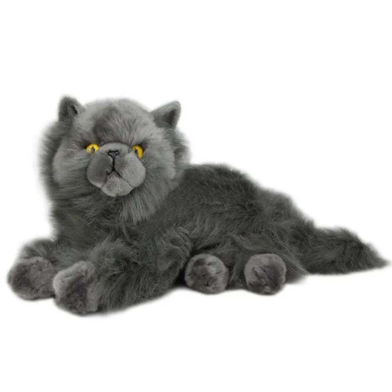 Rechtstreeks Van De Fabrikant Carldick Perzische kat knuffel - pluche - 30 cm - grijs - dierenknuffel