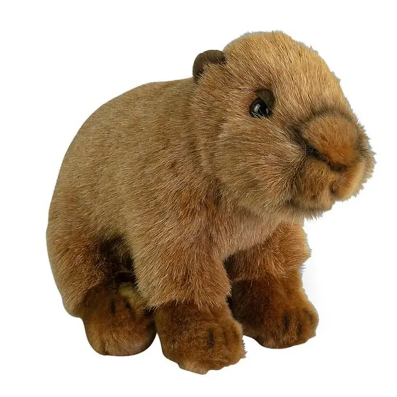 Nature Planet capybara knuffel - pluche - bruin - 20 cm Premium