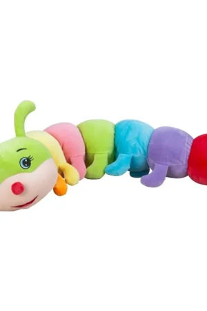 Laatste Versie Rups knuffeldier - zachte spandex - mix kleuren - 90 cm