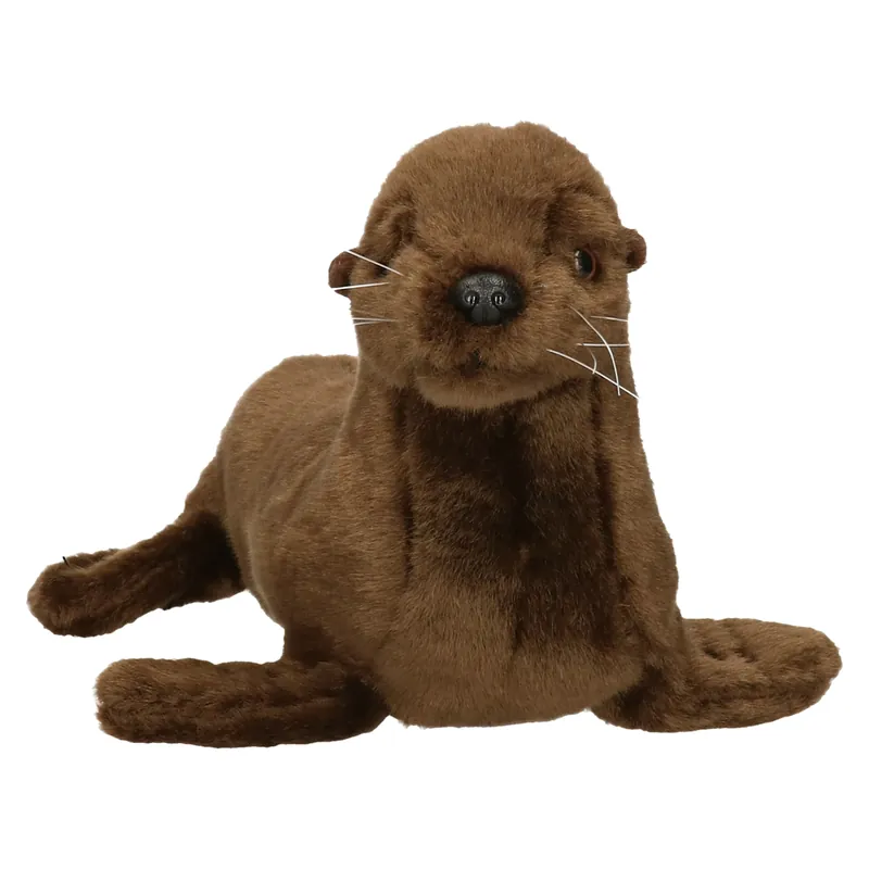 Must-Have Zeeleeuw knuffel - zachte pluche - bruin - 20 cm