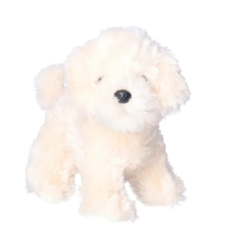 Op = Op Maltezer hond knuffel - pluche - 23 cm - wit