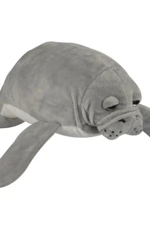 Alleen Vandaag Zeekoe knuffel - pluche - grijs - 39 cm - Nature Planet