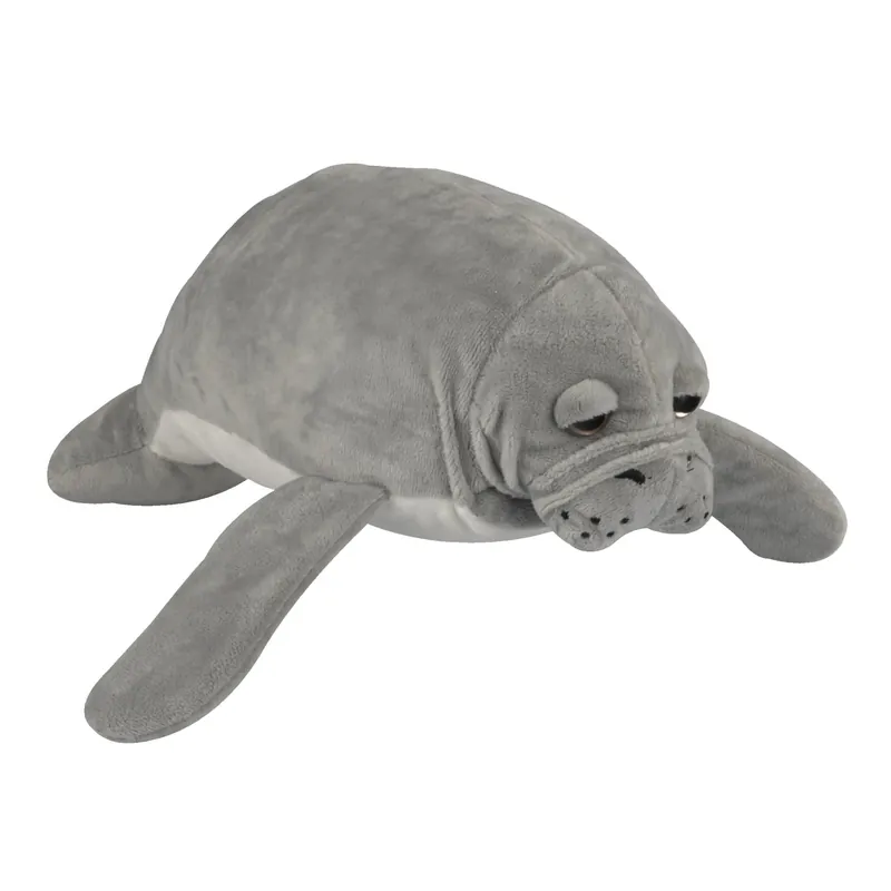Alleen Vandaag Zeekoe knuffel - pluche - grijs - 39 cm - Nature Planet