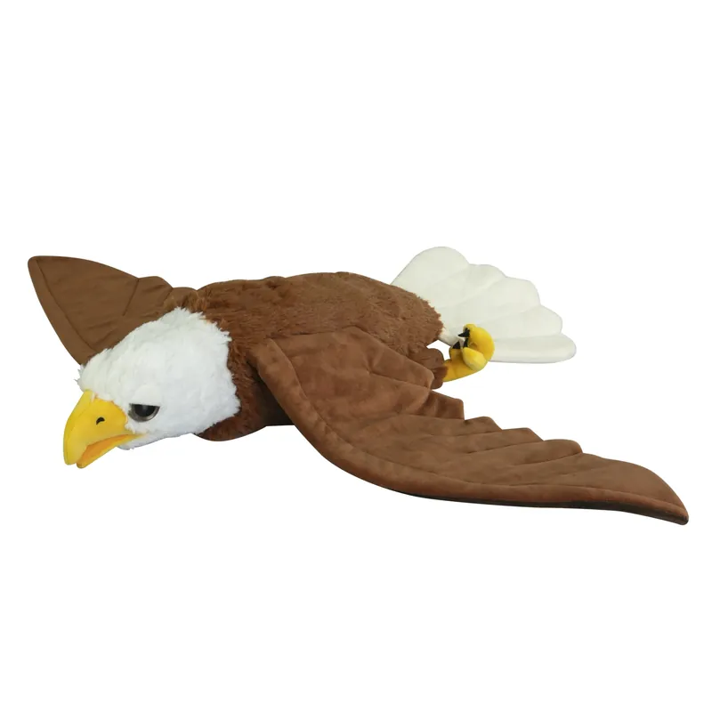 Nature Planet zeearend knuffel - pluche - 70 cm - bruin/wit Laatste Kans