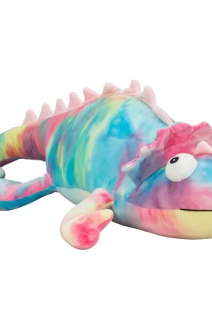 Voordeelprijs Kameleon knuffel - zachte spandex - mix kleuren - 65 cm
