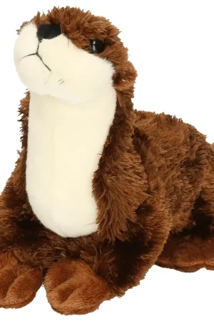 Otter knuffel - zachte pluche - bruin - 16 cm Seizoensaanbieding