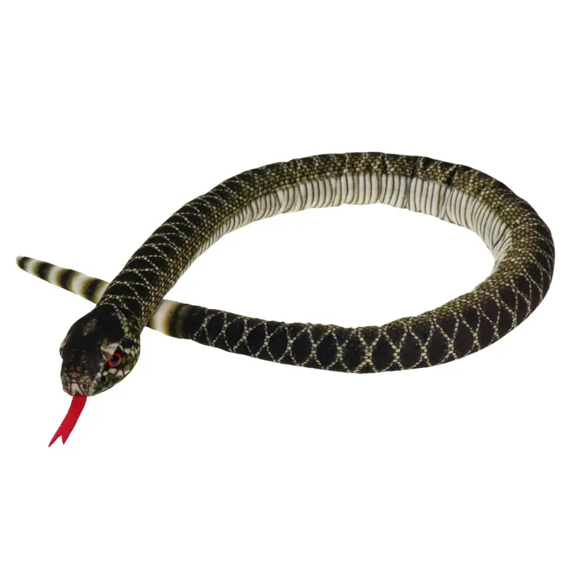 Goedkoop Ratel slang knuffel - pluche - donkergroen - 100 cm