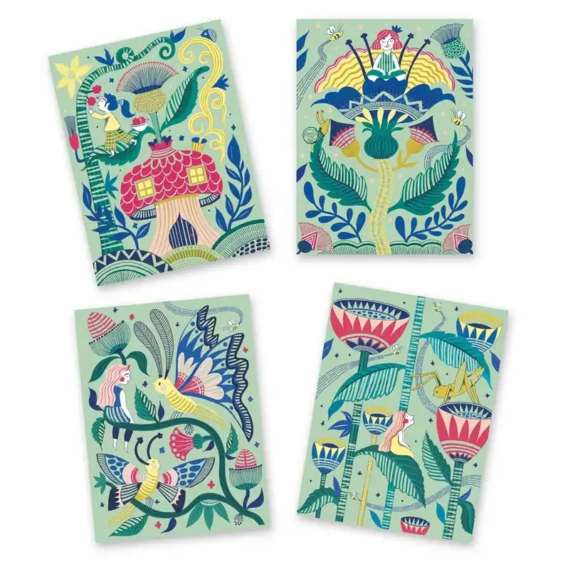 Weekendaanbieding DJECO scratch foil cards Fantasy 6 yrs+