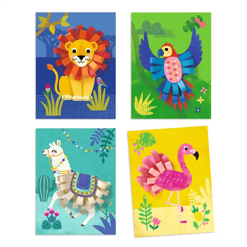 Lage Kosten DJECO paper collages animals 3 yrs+