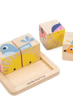 Veilige Betaling Tender Leaf Toys wooden block puzzle 18 months+ / 4 pcs
